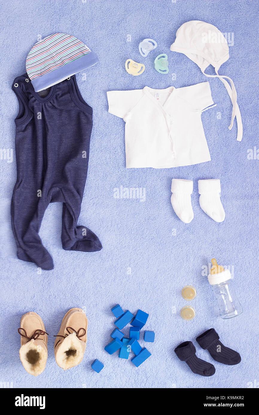 Layette for baby boy Stock Photo Alamy
