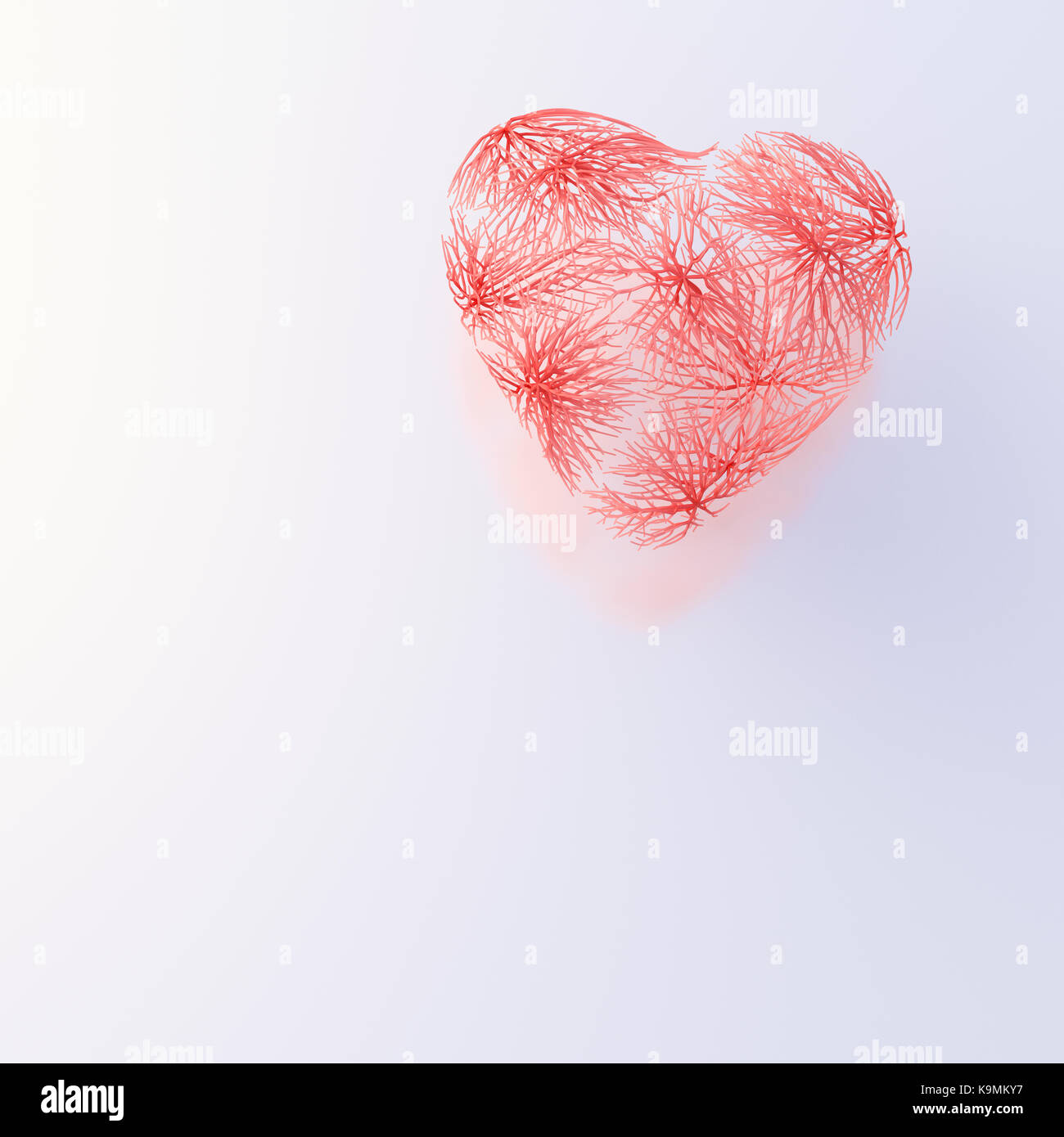 Heart with red veins Stock Photo