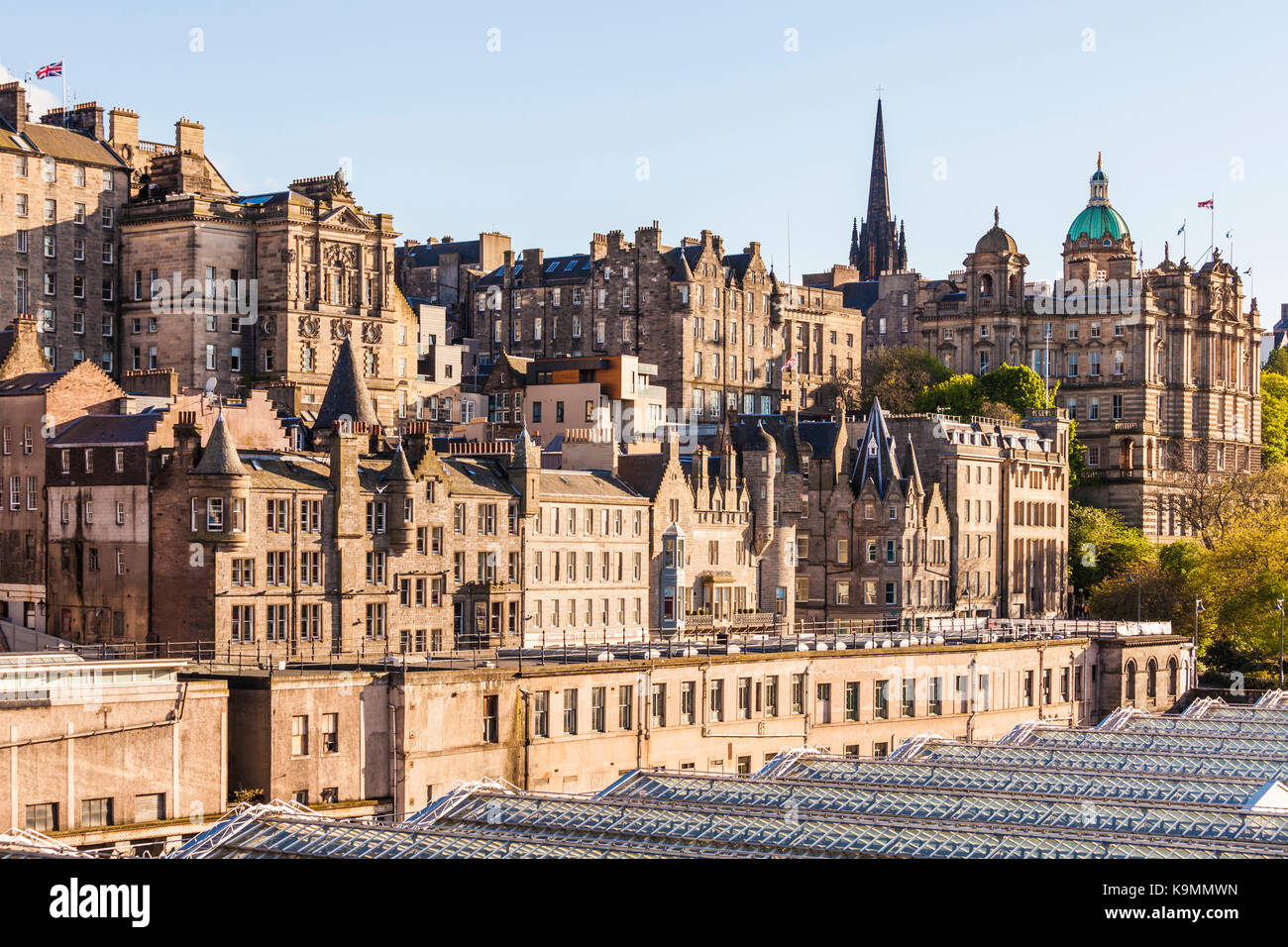 Schottland, Edinburgh, Stadtansicht, Altstadt, Blick von der North Bridge Stock Photo