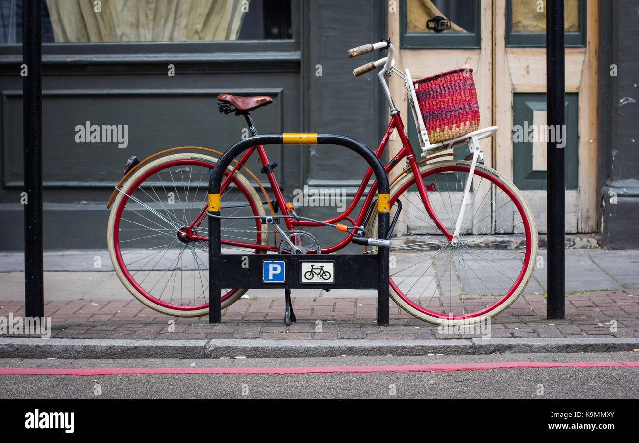 Retro bikes decorate the roads of East London Stock Photo