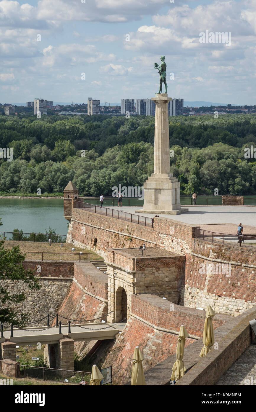 Serbia, Belgrade, Kalemegdan fortress, Victory column Stock Photo