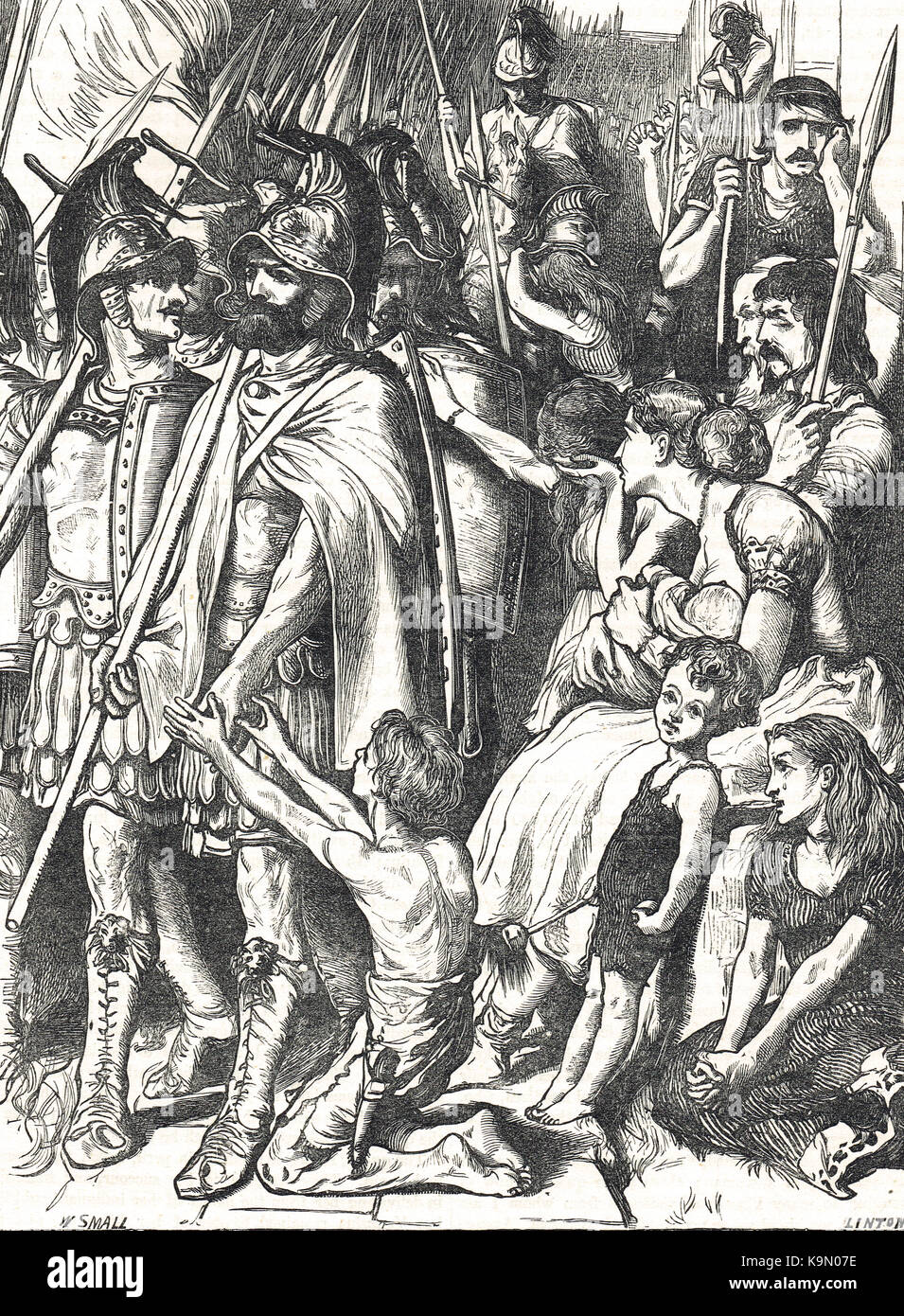 The Romans leaving Britain circa 400 AD Stock Photo