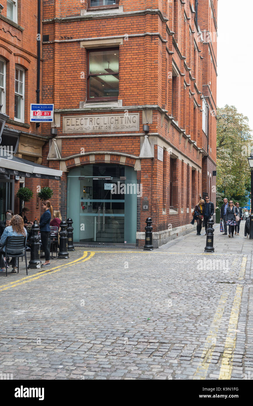 Entrance to the old Electric Lighting Station building, Kensington Court,  London UK Stock Photo - Alamy