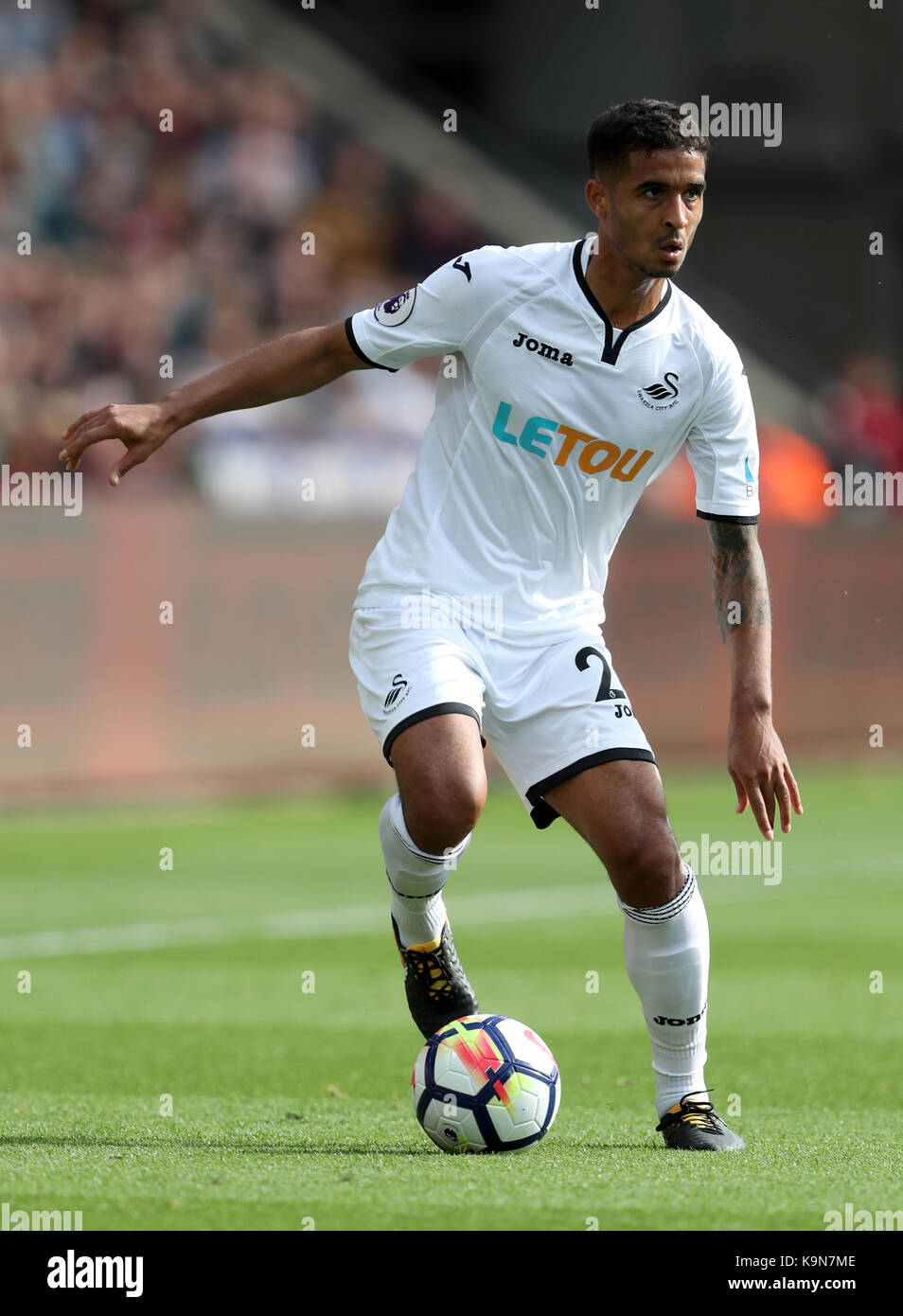 Swansea City's Kyle Naughton during the Premier League match at the