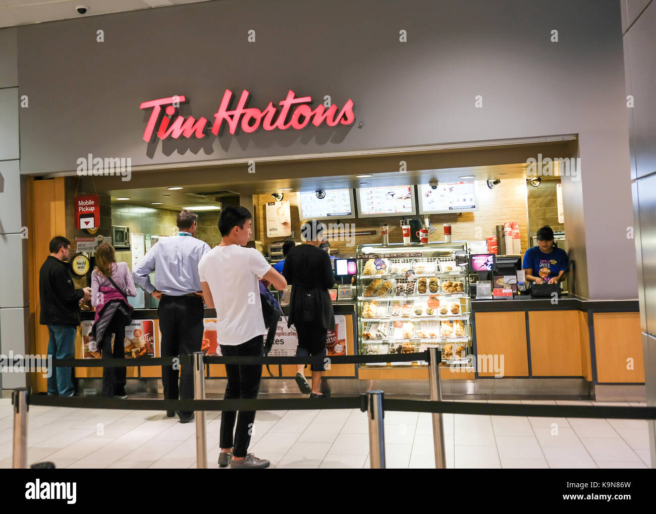 Tim Horton Indoor cafeteria or Restaurant at a Toronto Hospital, for