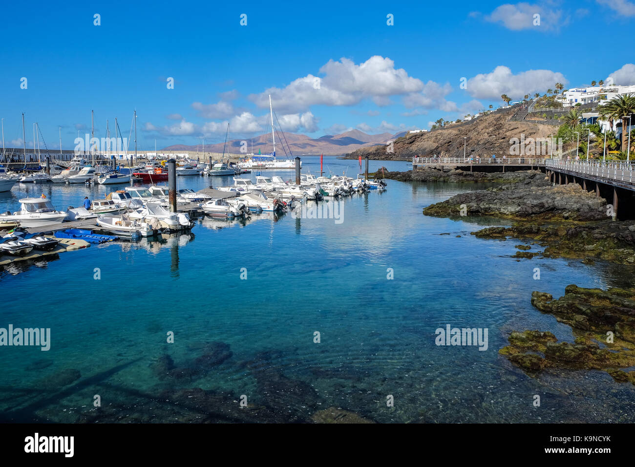 Puerto del Carmen Harbour Lanzarote Stock Photo - Alamy