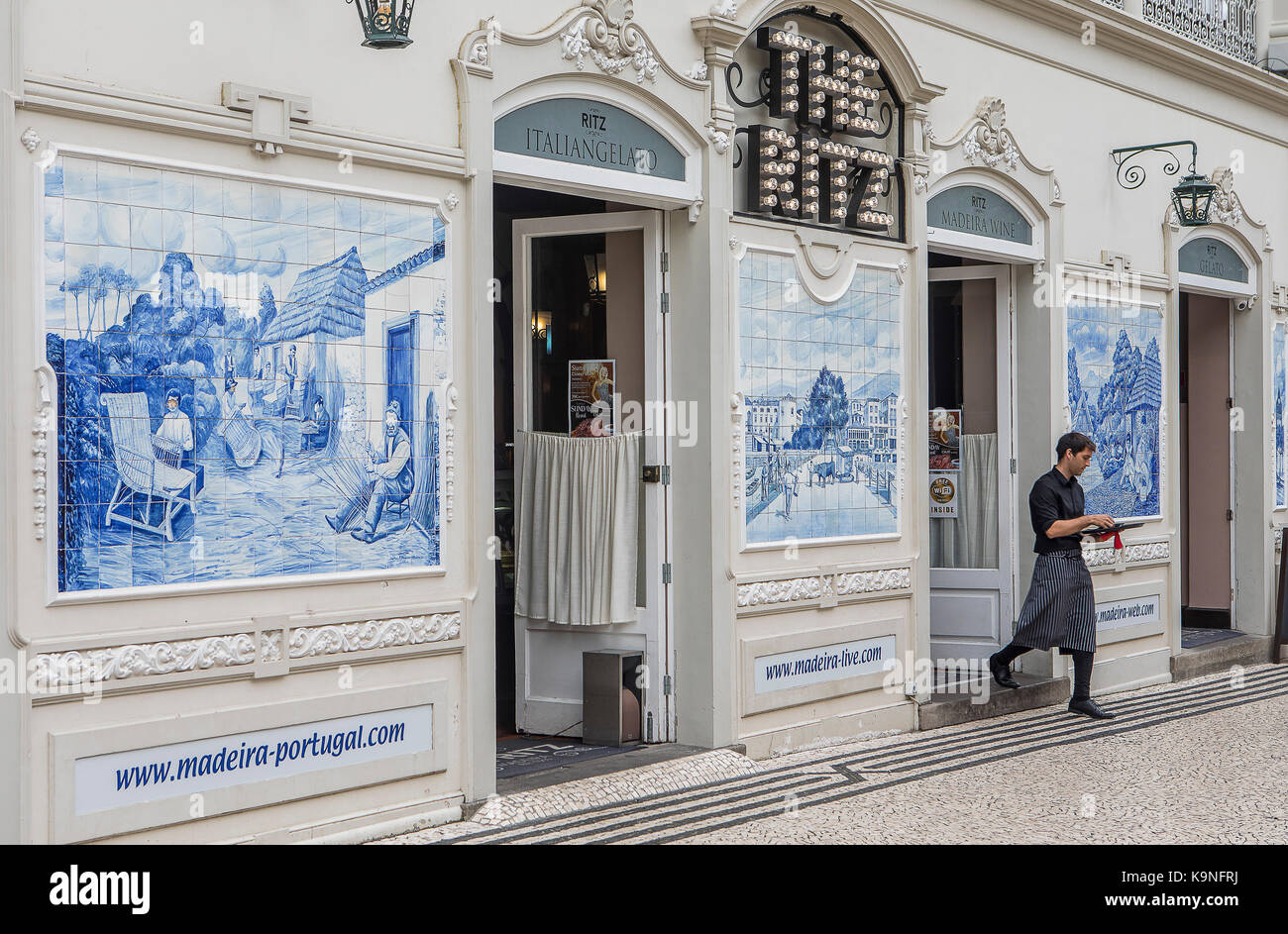 Ritz Cafe, Av Arriaga, Funchal, Madeira Stock Photo Alamy