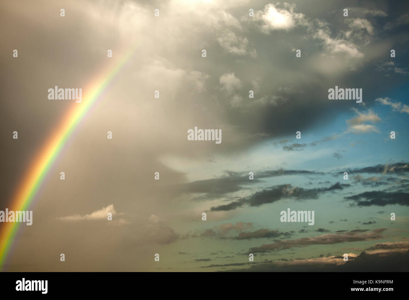 Rainbow in the sky close up Stock Photo Alamy