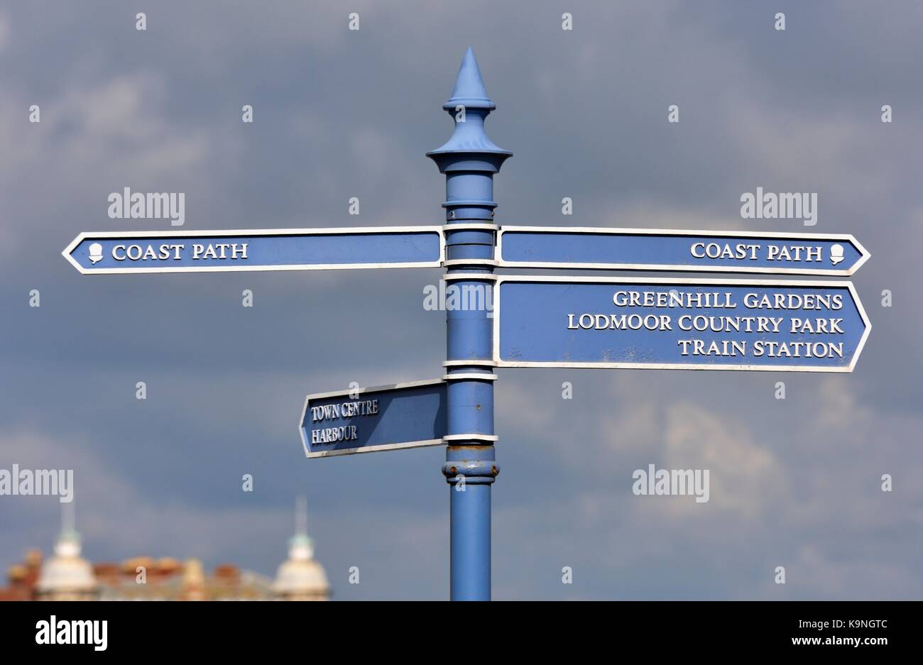Tourist direction sign Weymouth Dorset England UK Stock Photo Alamy