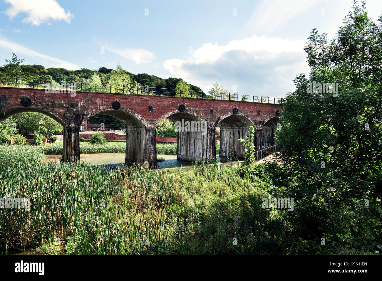 Viaduct, Museum of Iron, Telford. Darby Houses. Stock Photo