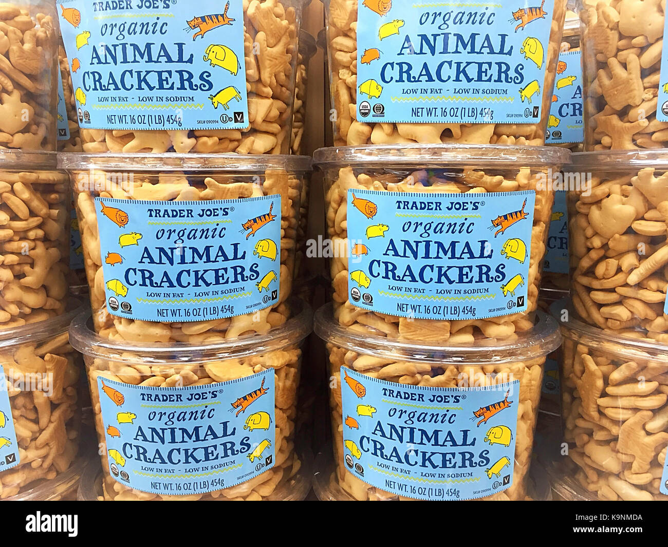 Trader Joe's Organic Animal Crackers, NYC, USA Stock Photo