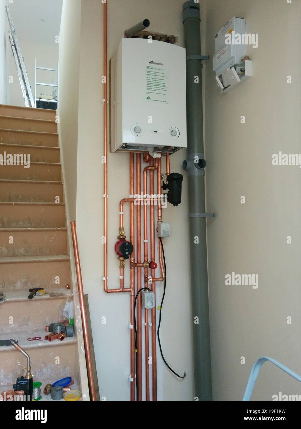 Heating System Installation Stock Photo Alamy