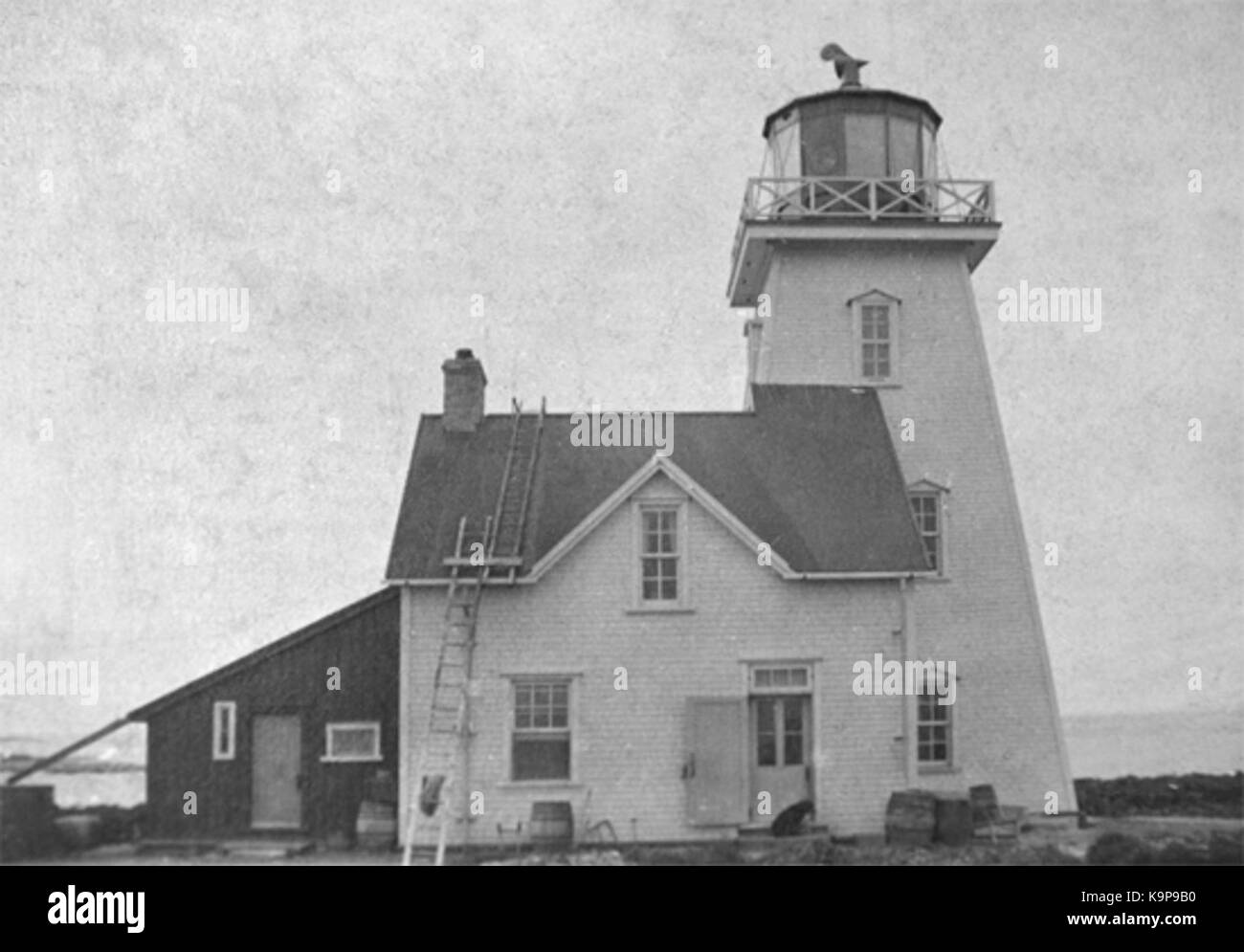 Phare de l ile aux Perroquets 1890 Stock Photo