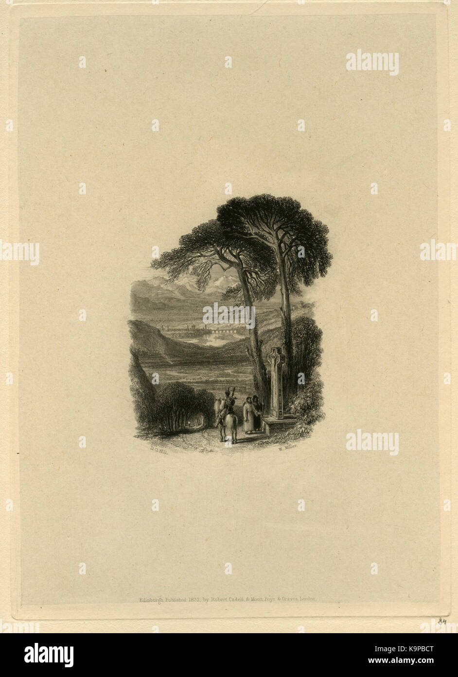 Perth engraved by William Miller after D O Hill Stock Photo Alamy