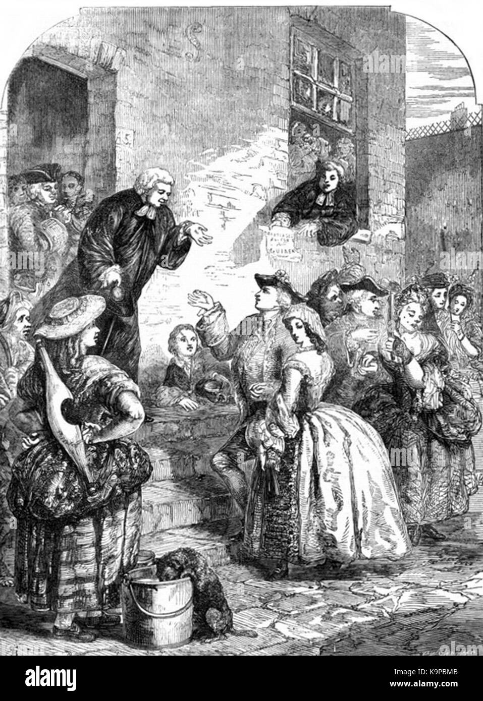 P547 Fleet Marriages Scene in the Fleet Prison during the Reign of ...