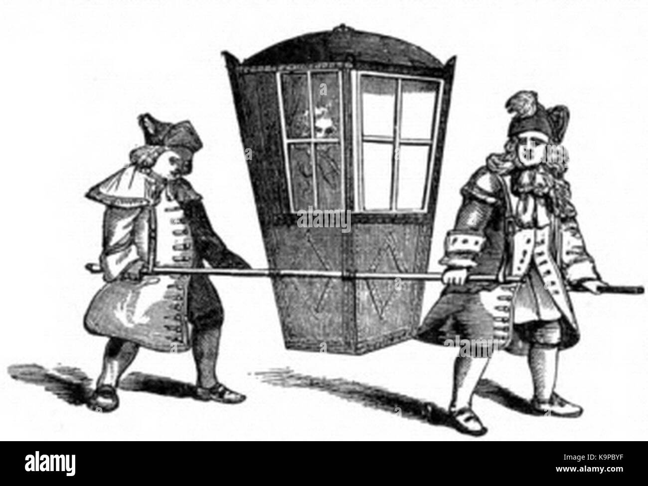 P619a A Sedan of the time of George I Stock Photo