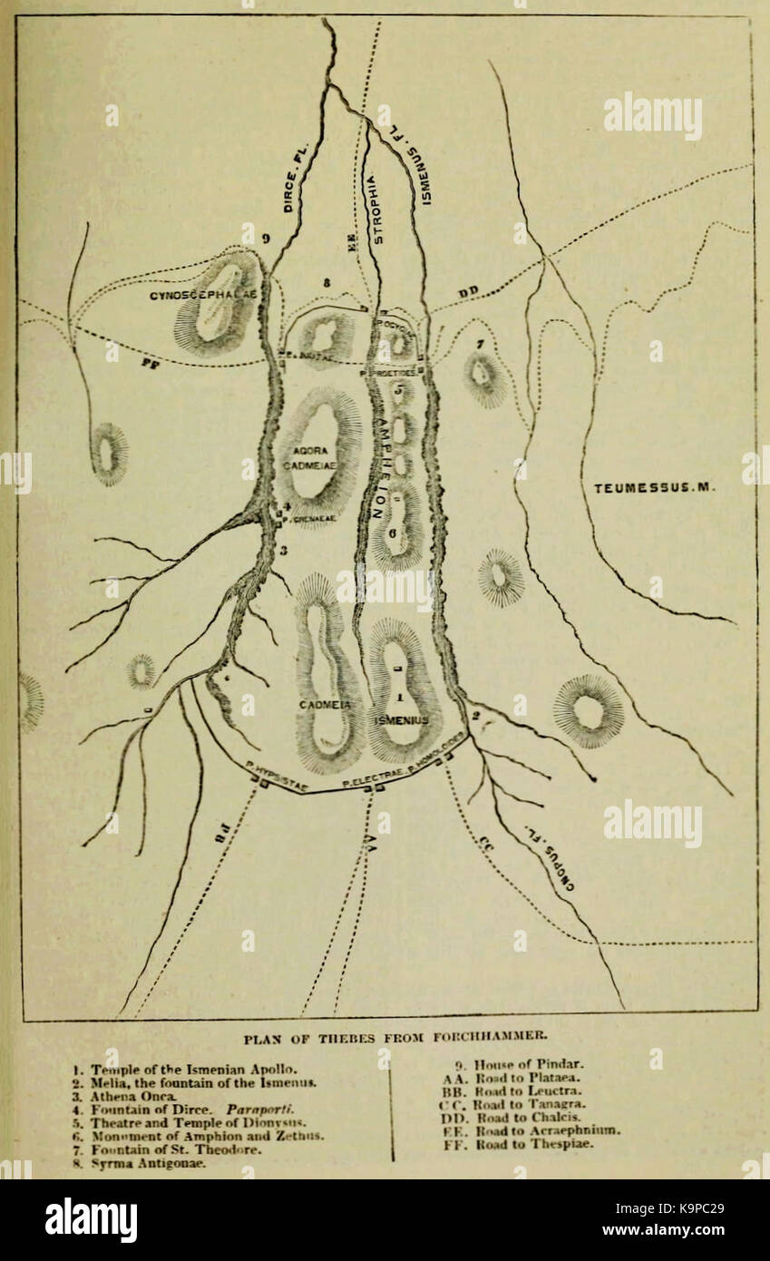 Plan of Thebes Stock Photo - Alamy