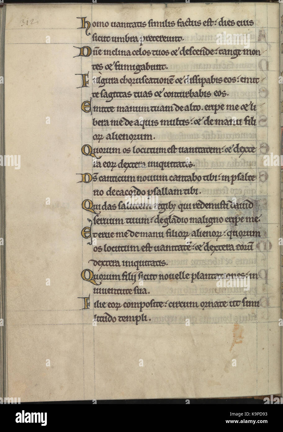 Psalter of Eleanor of Aquitaine (ca. 1185)   KB 76 F 13, folium 156v Stock Photo