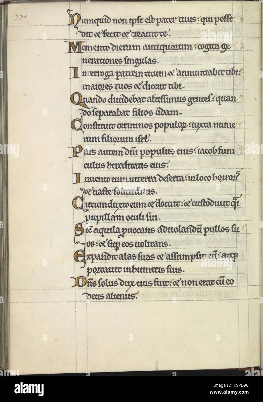 Psalter of Eleanor of Aquitaine (ca. 1185)   KB 76 F 13, folium 165v Stock Photo