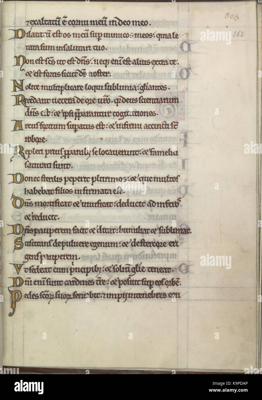 Psalter of Eleanor of Aquitaine (ca. 1185)   KB 76 F 13, folium 162r Stock Photo
