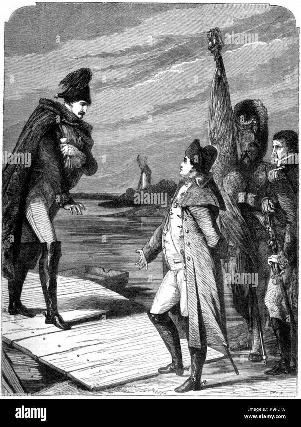 Napoleon and alexander at tilsit hires stock photography and images