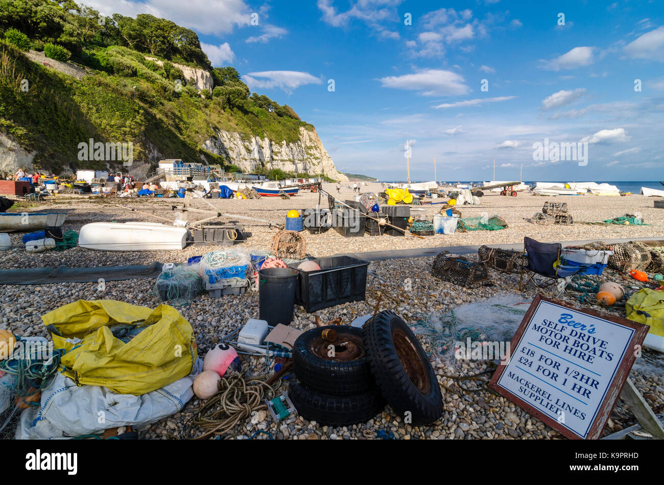 Beer, English Seaside Coastal town, East Devon Coast, England, UK Stock Photo