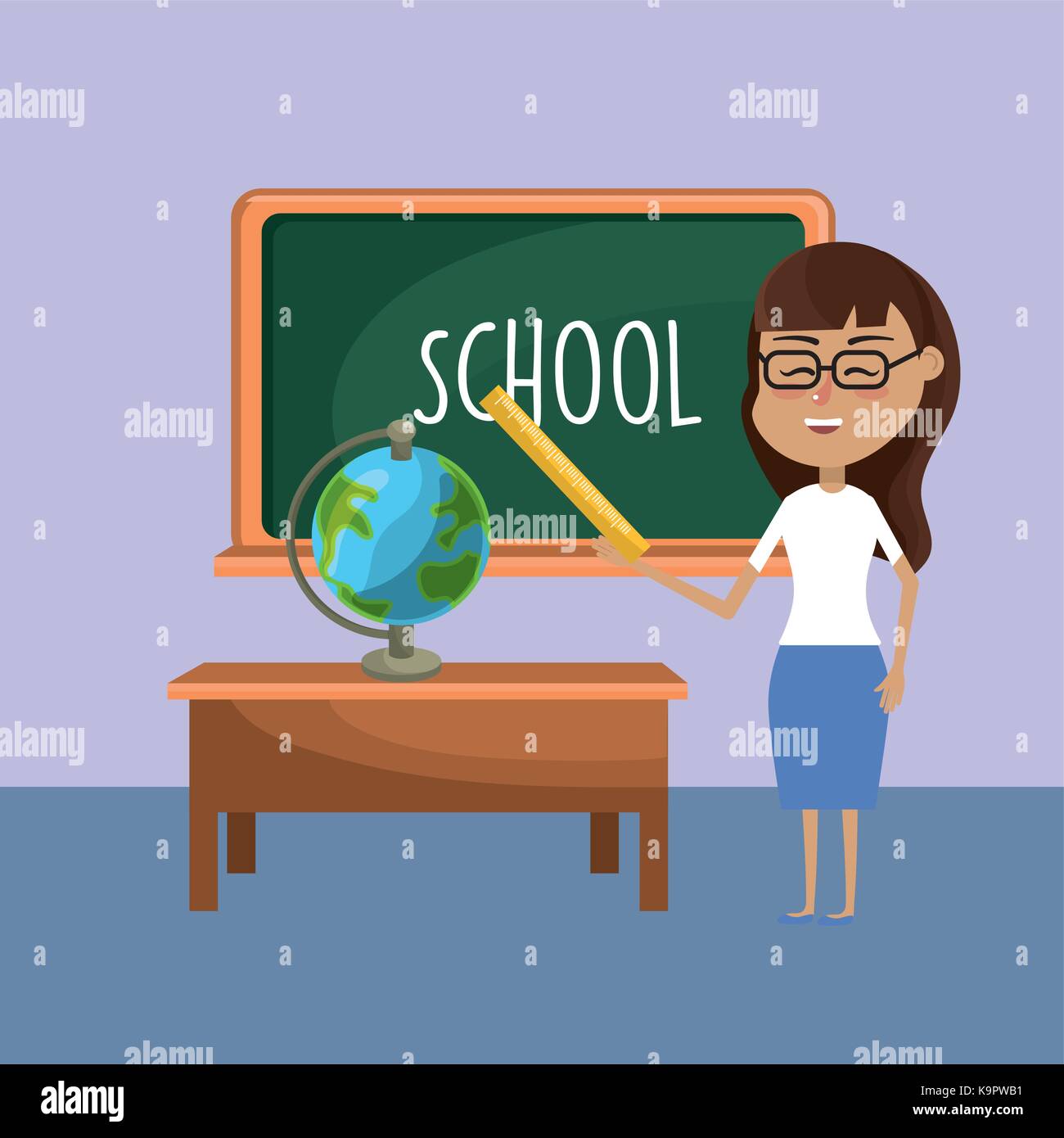 teacher woman and creative education to learn Stock Vector Image & Art ...