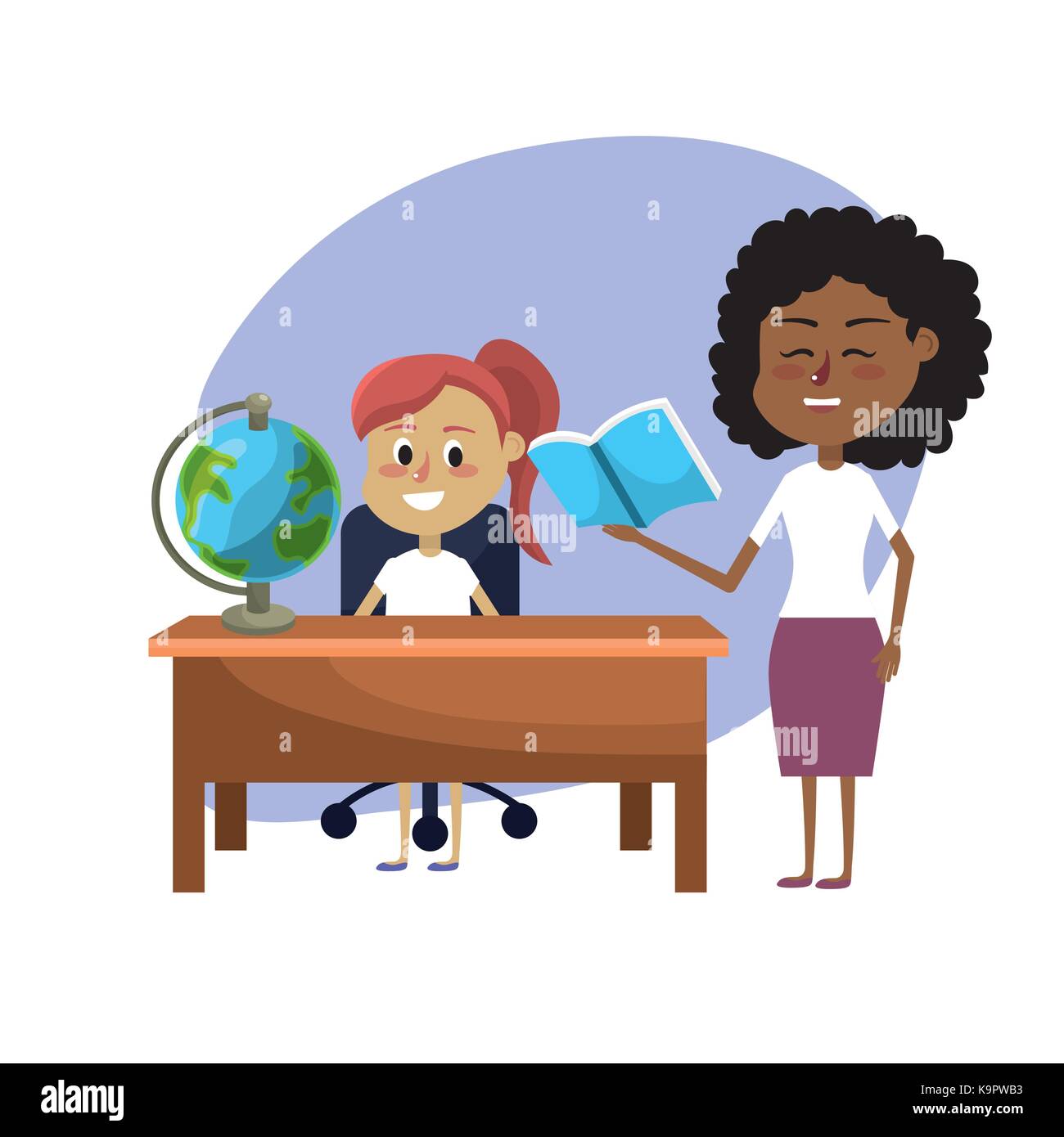teacher woman educated the student Stock Vector Image & Art - Alamy