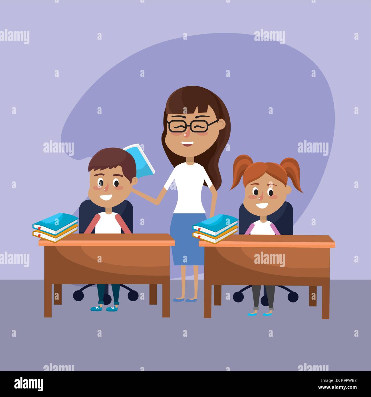 teacher woman educated the students Stock Vector Image & Art - Alamy