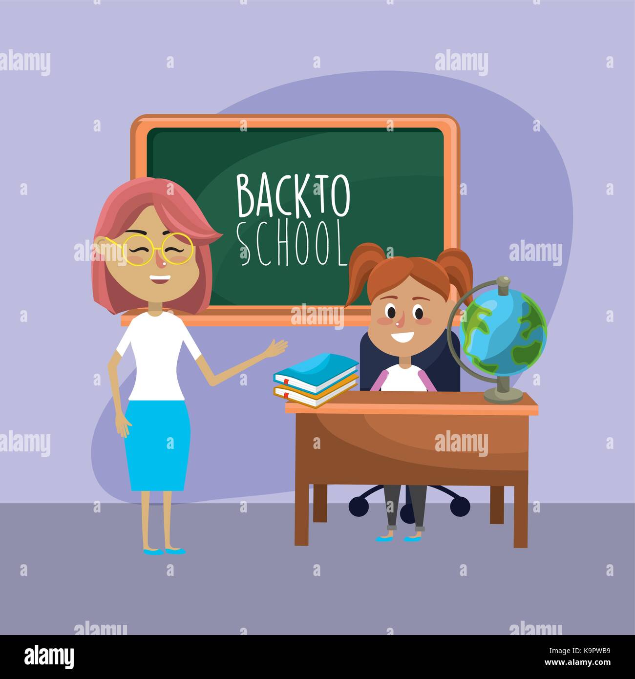 teacher woman educated the student Stock Vector Image & Art - Alamy