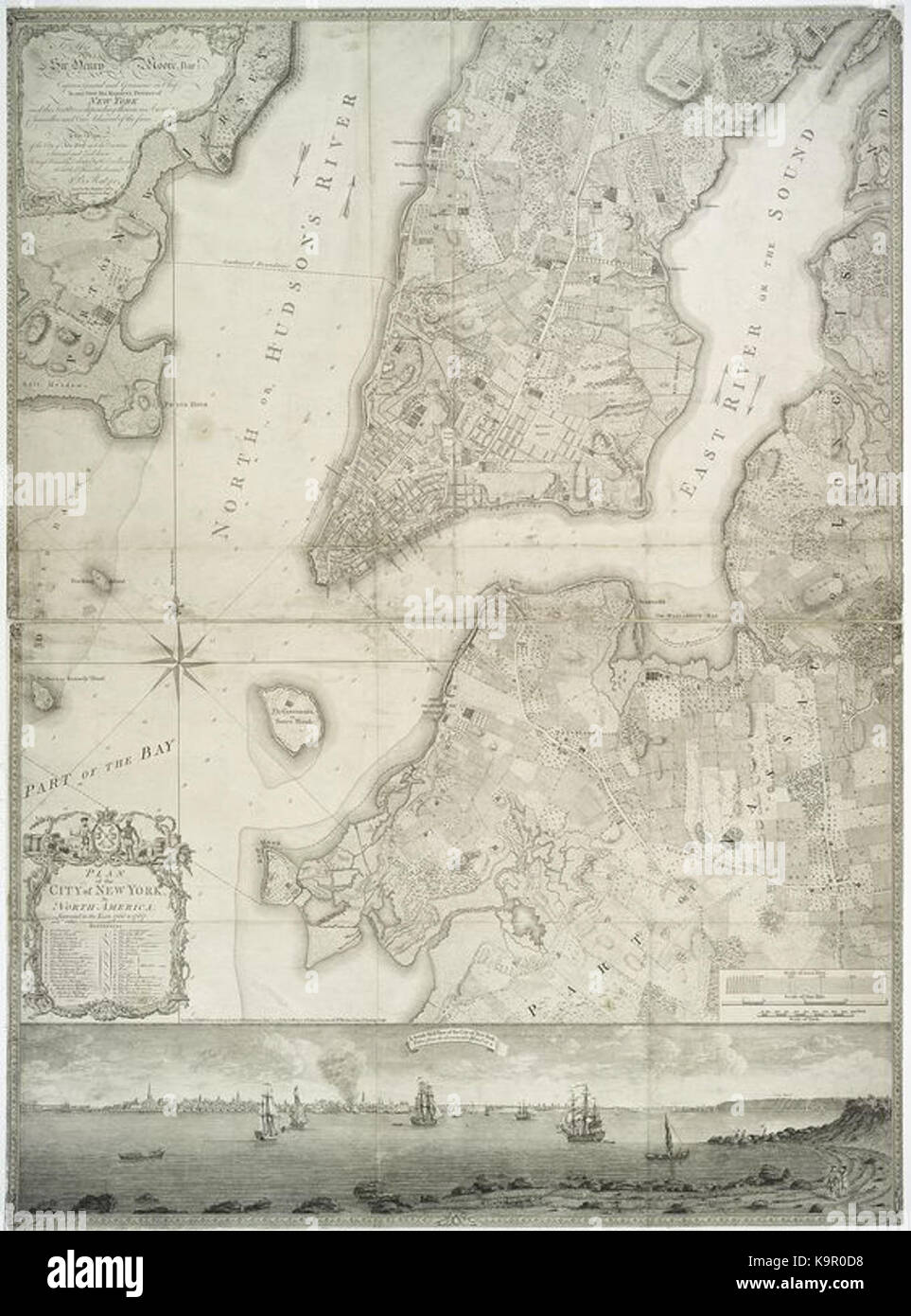 Plan of the city of New York in North America by Ratzer, 1776 Stock ...