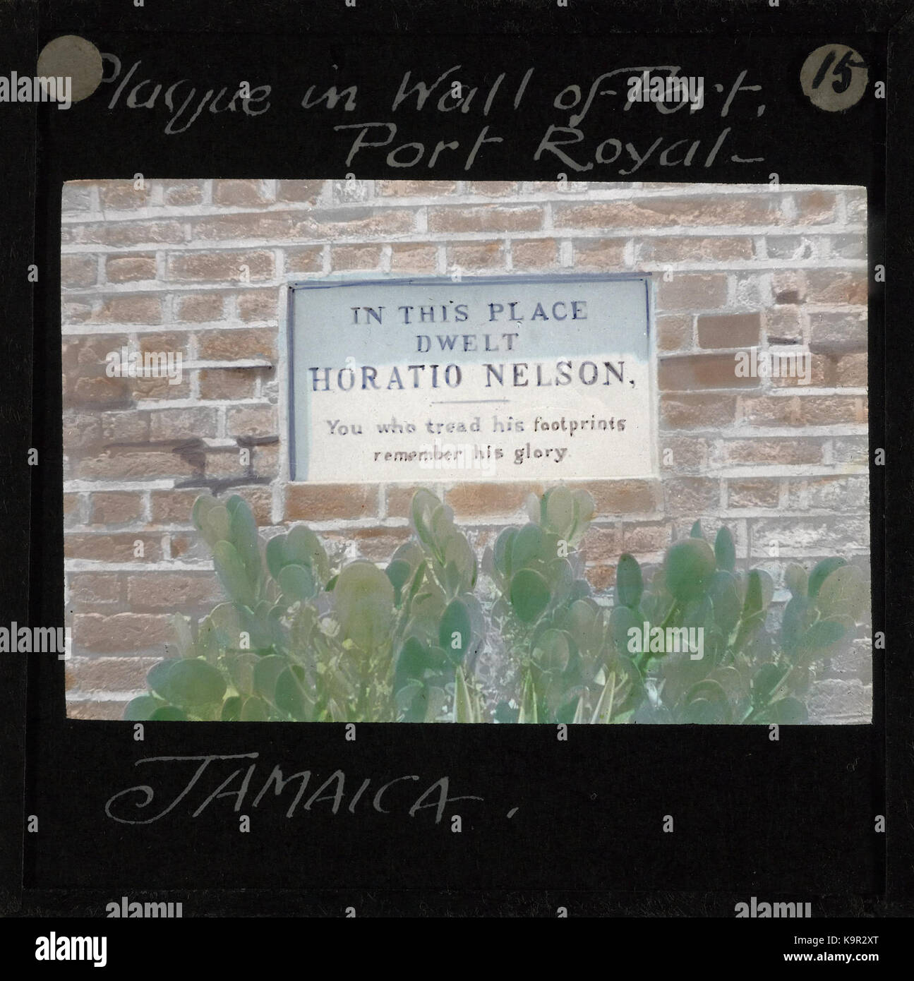 Plaque in Wall of Fort, Port Royal, Jamaica, ca.1875 ca.1940 (imp cswc