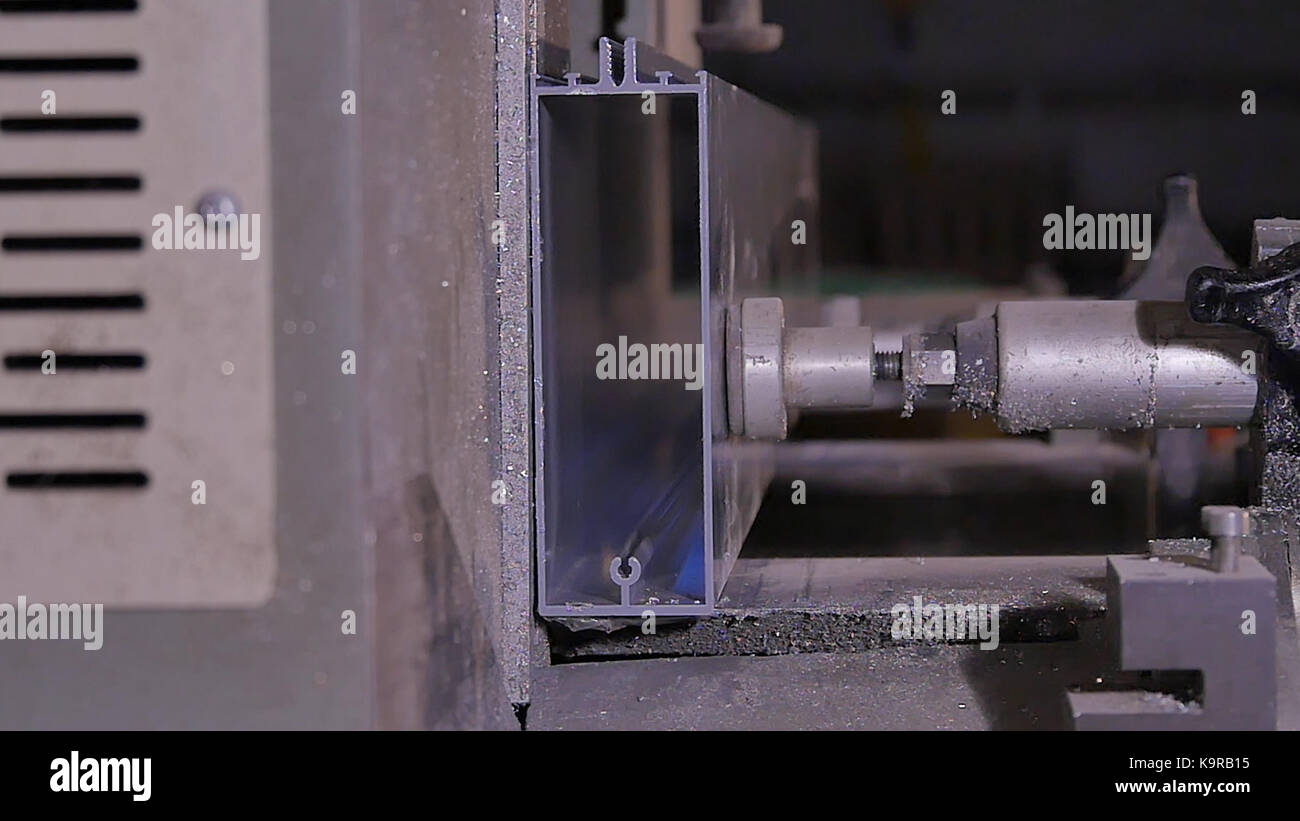 Circular saw for cutting aluminum. Sawing metal. Circular saw cutting