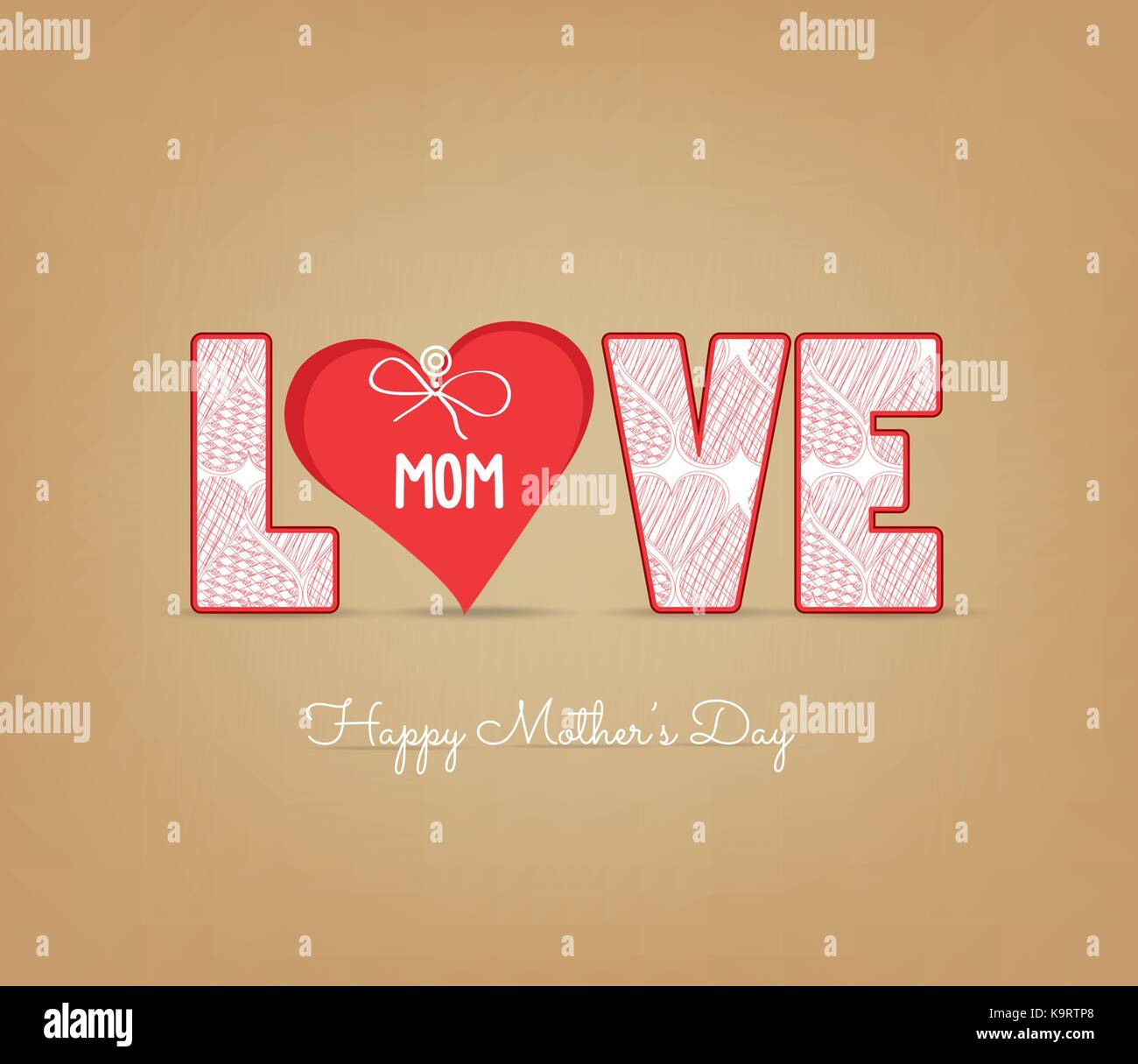 Greeting card design for Mother's Day Stock Vector Image & Art Alamy