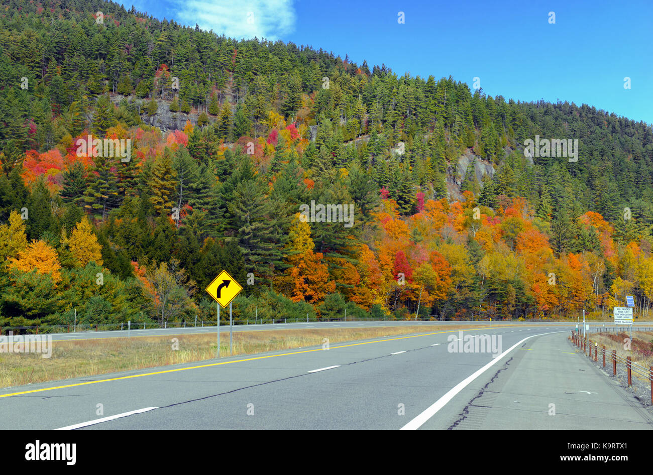 Fall season, Autumn colors in Northeast forest Stock Photo Alamy