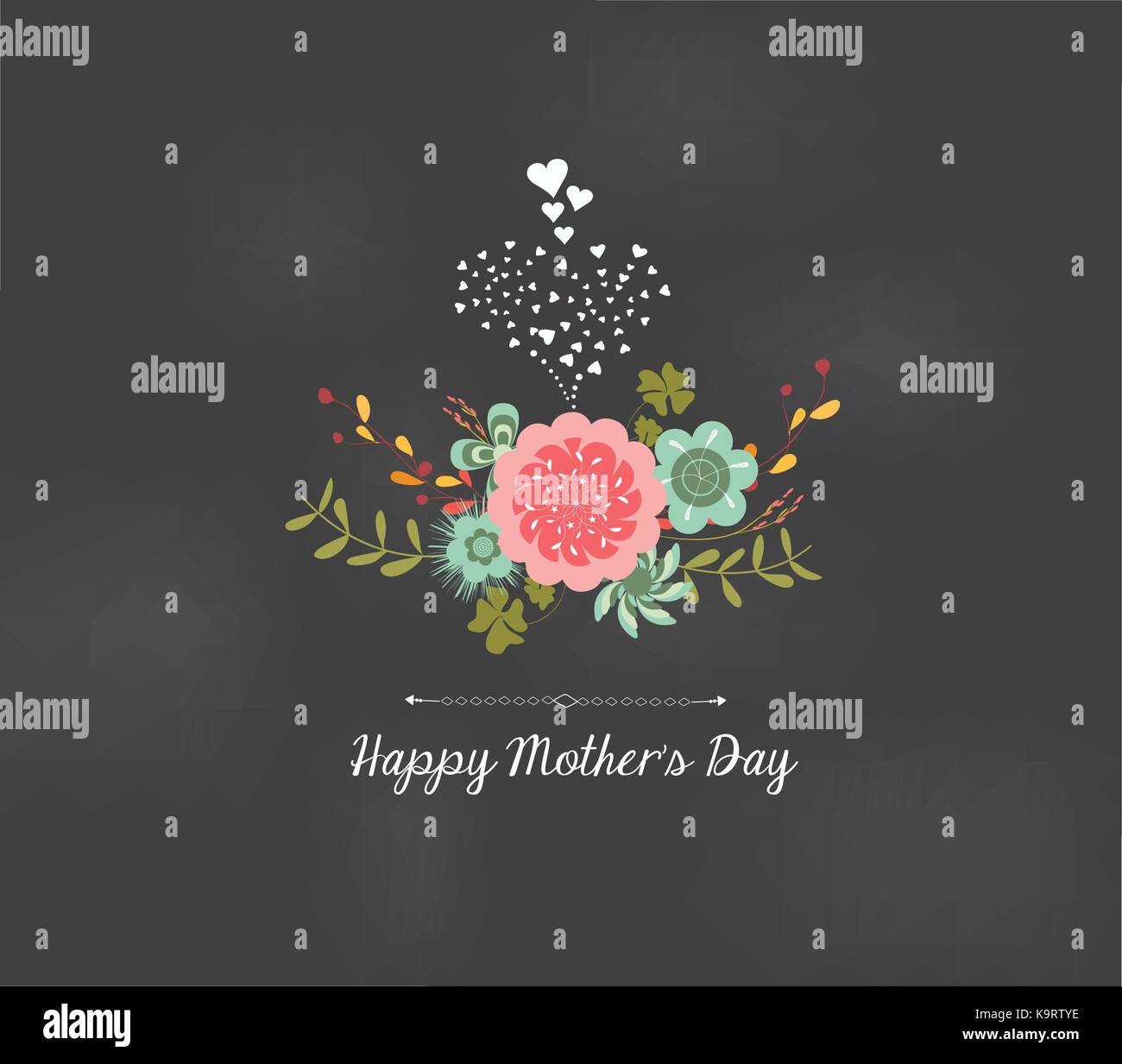 mothers day florals greeting card Stock Vector Image & Art - Alamy