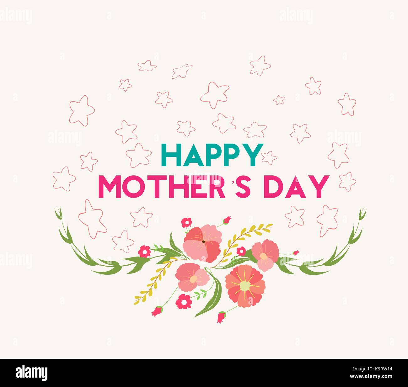 happy mother day greeting card Stock Vector Image & Art - Alamy