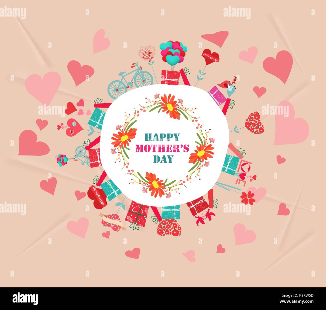 happy mothers day Stock Vector Image & Art - Alamy