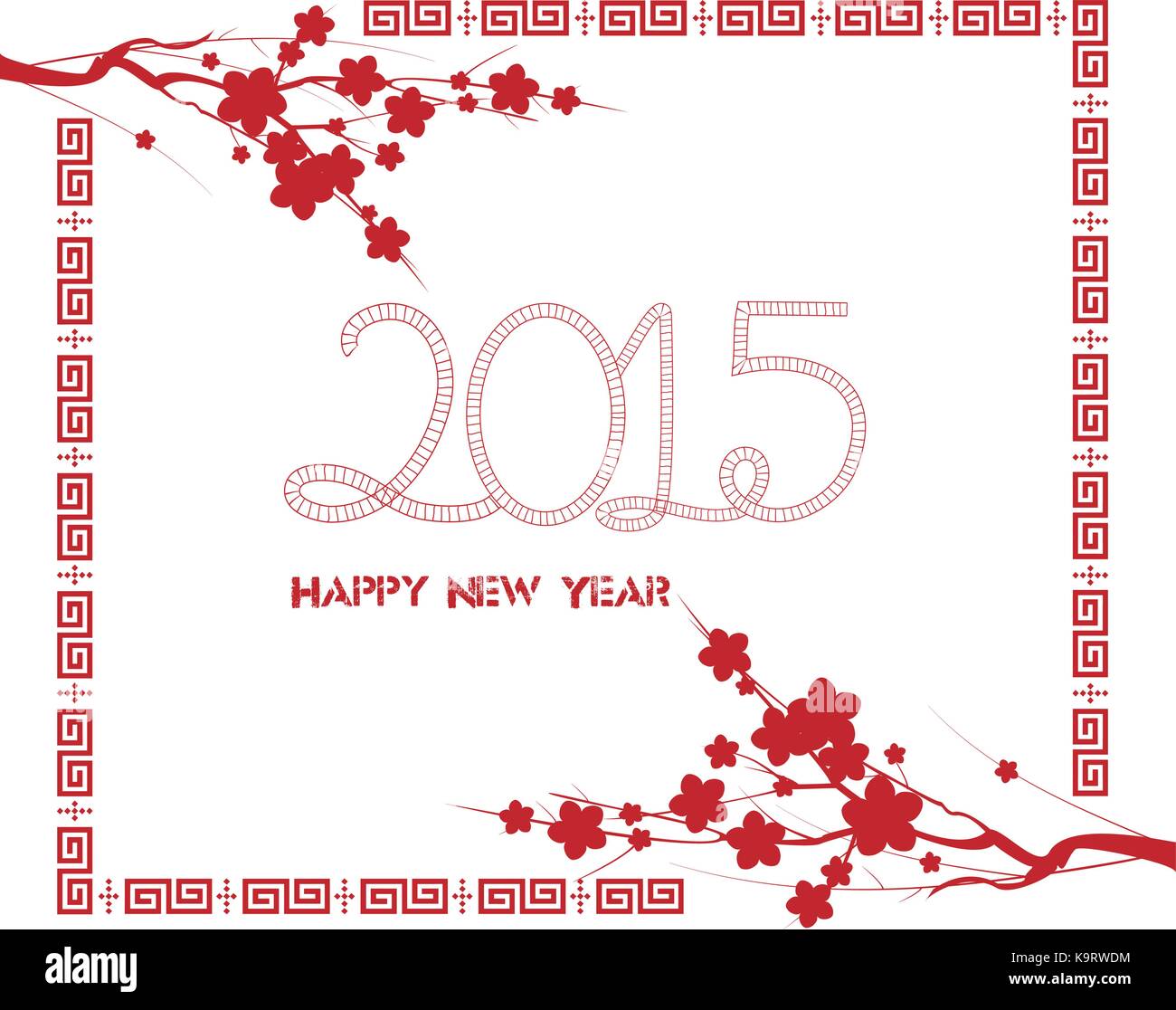 chinese new year with flower Stock Vector Image & Art Alamy