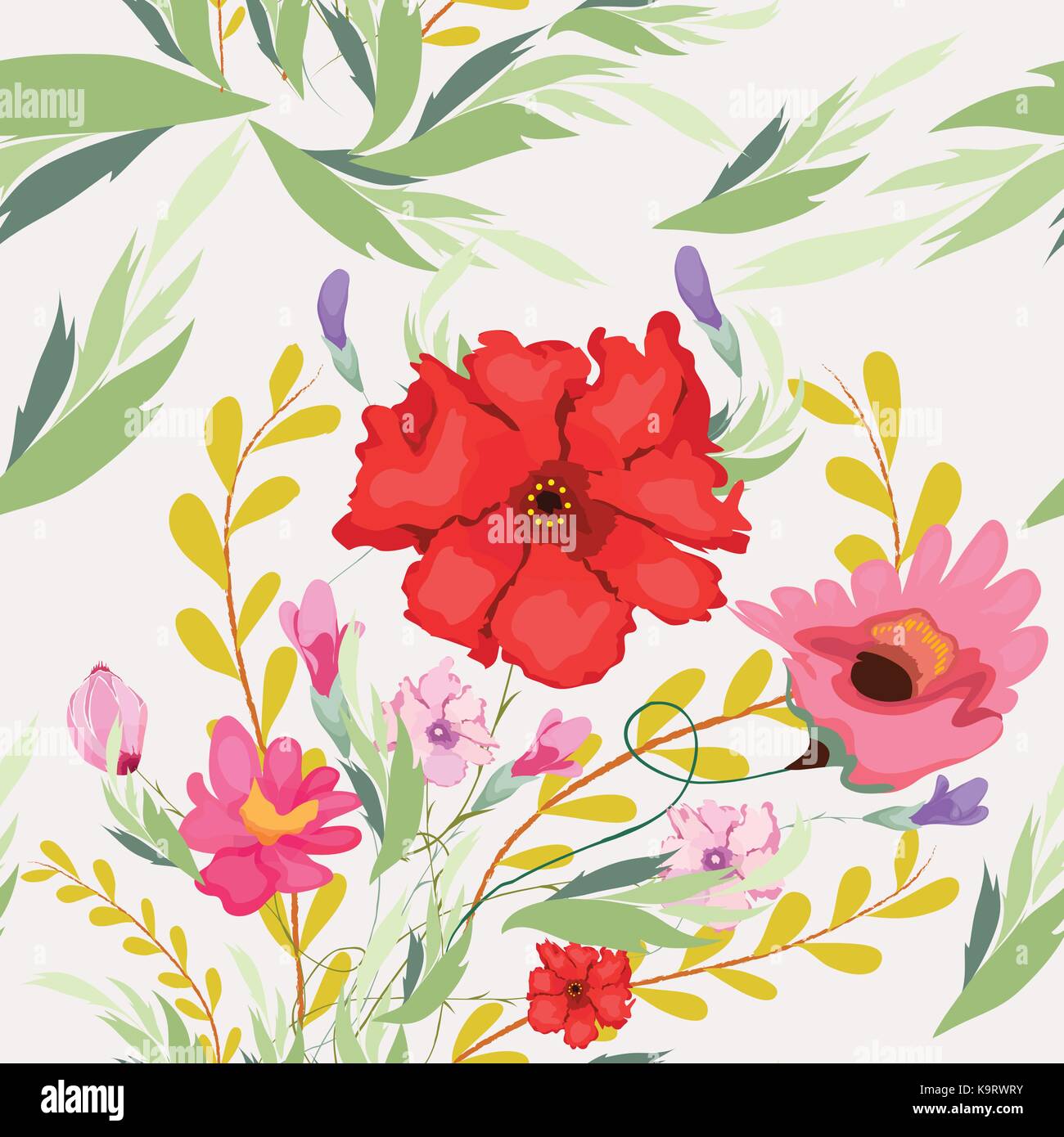 Floral seamless pattern Stock Vector Image & Art - Alamy