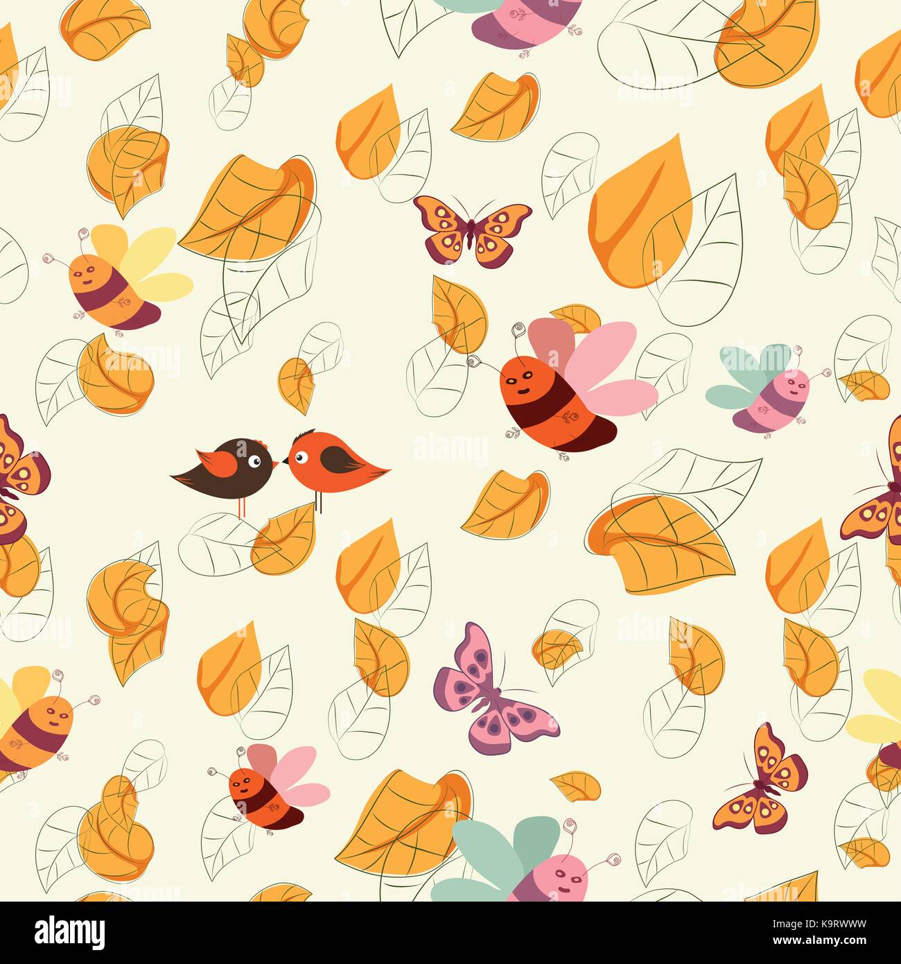 Seamless watercolor texture butterflies Stock Vector Images - Alamy