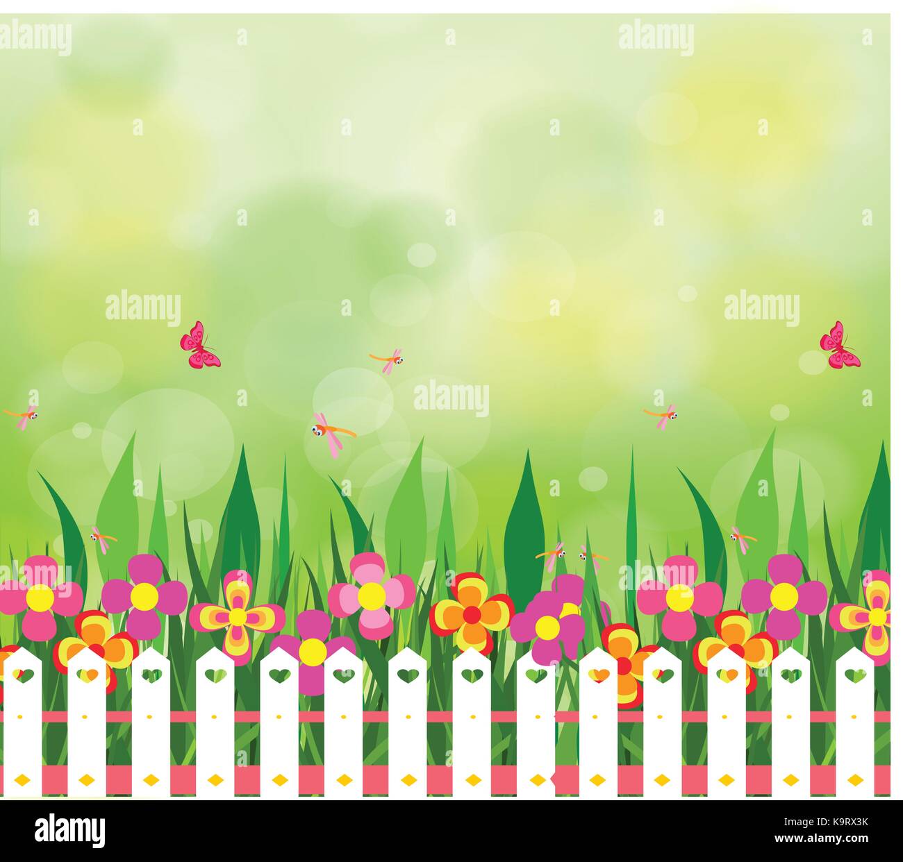 spring background with white grass Stock Vector Image & Art - Alamy