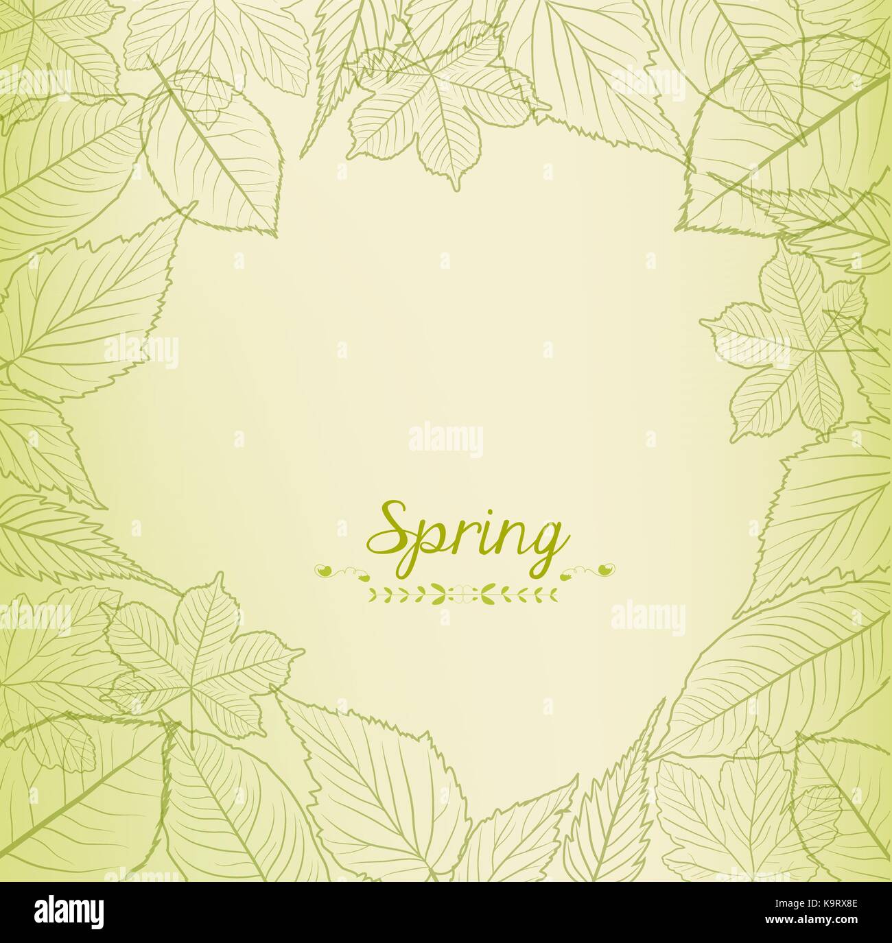 Fresh green leaves background Stock Vector Image & Art - Alamy