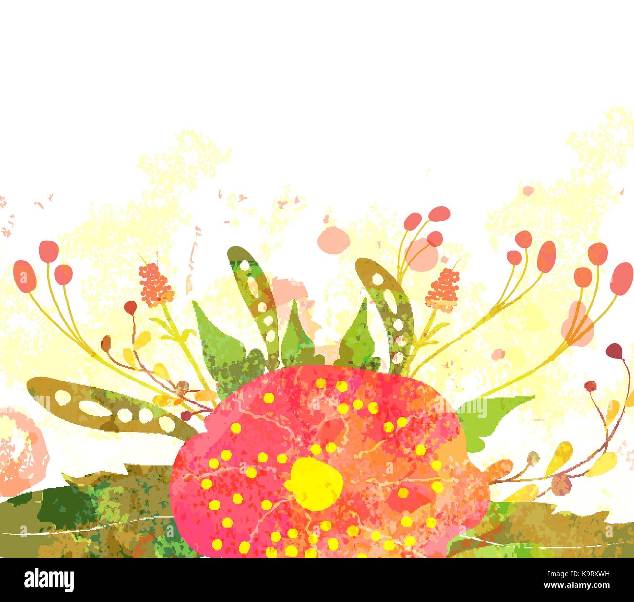 Abstract background with branch of floral Stock Vector Image & Art - Alamy