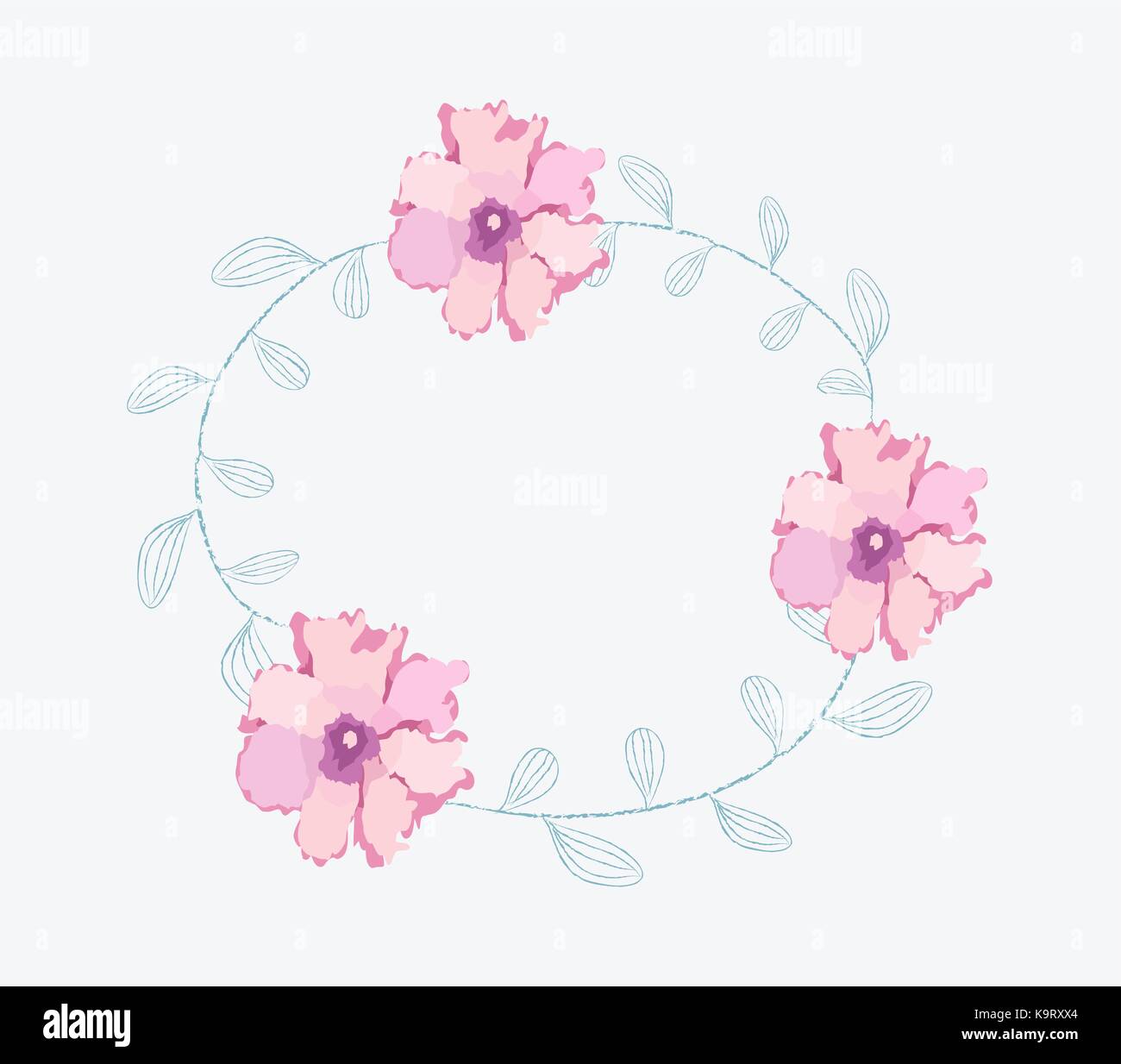 Watercolor flowers frame template Stock Vector Image & Art - Alamy