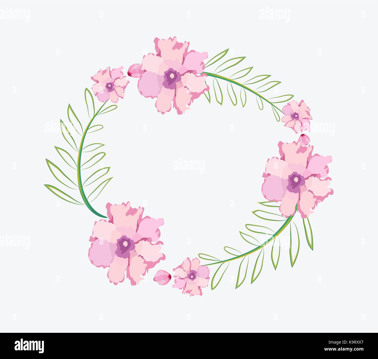 Watercolor flowers frame template Stock Vector Image & Art - Alamy