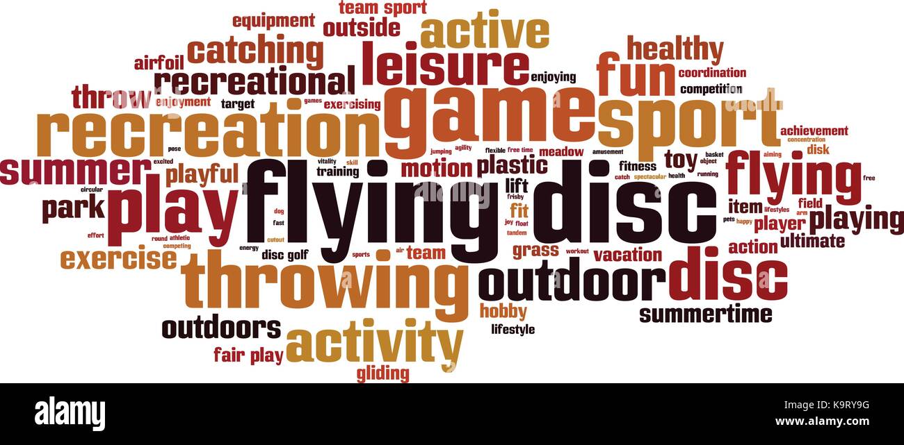 Flying disc word cloud concept. Vector illustration Stock Vector Image & Art Alamy