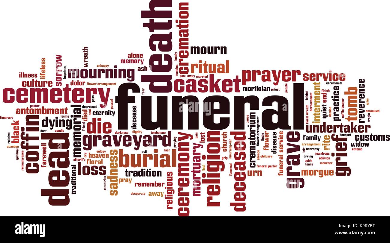 Funeral word cloud concept. Vector illustration Stock Vector Image & Art Alamy