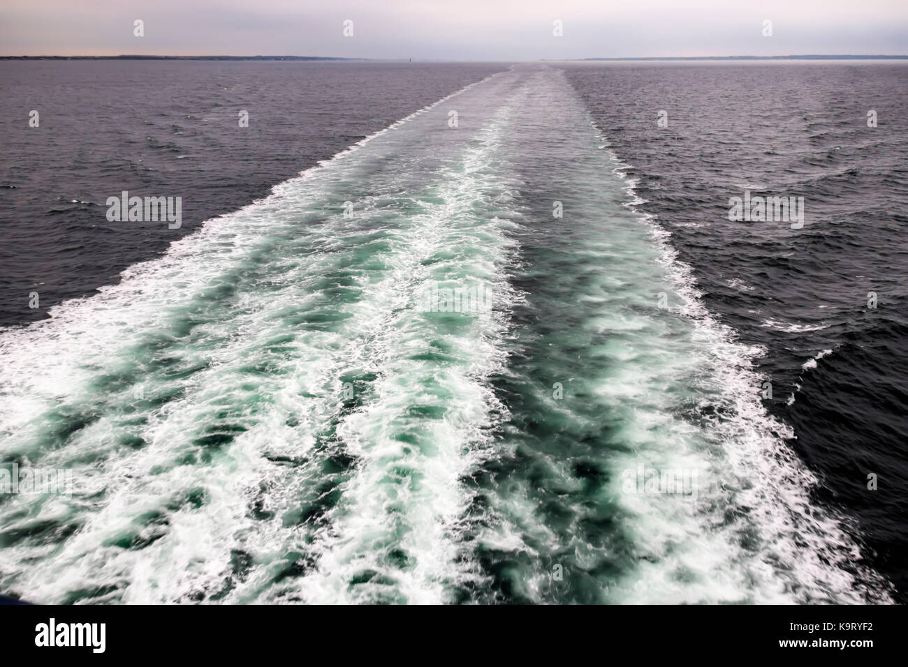 Marine foam left by the ship's turbines Stock Photo Alamy