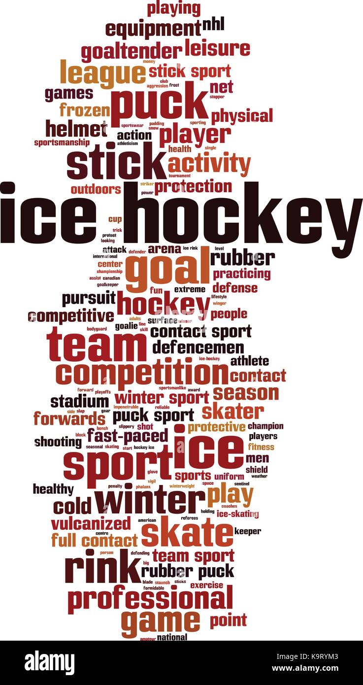 Ice hockey word cloud concept. Vector illustration Stock Vector